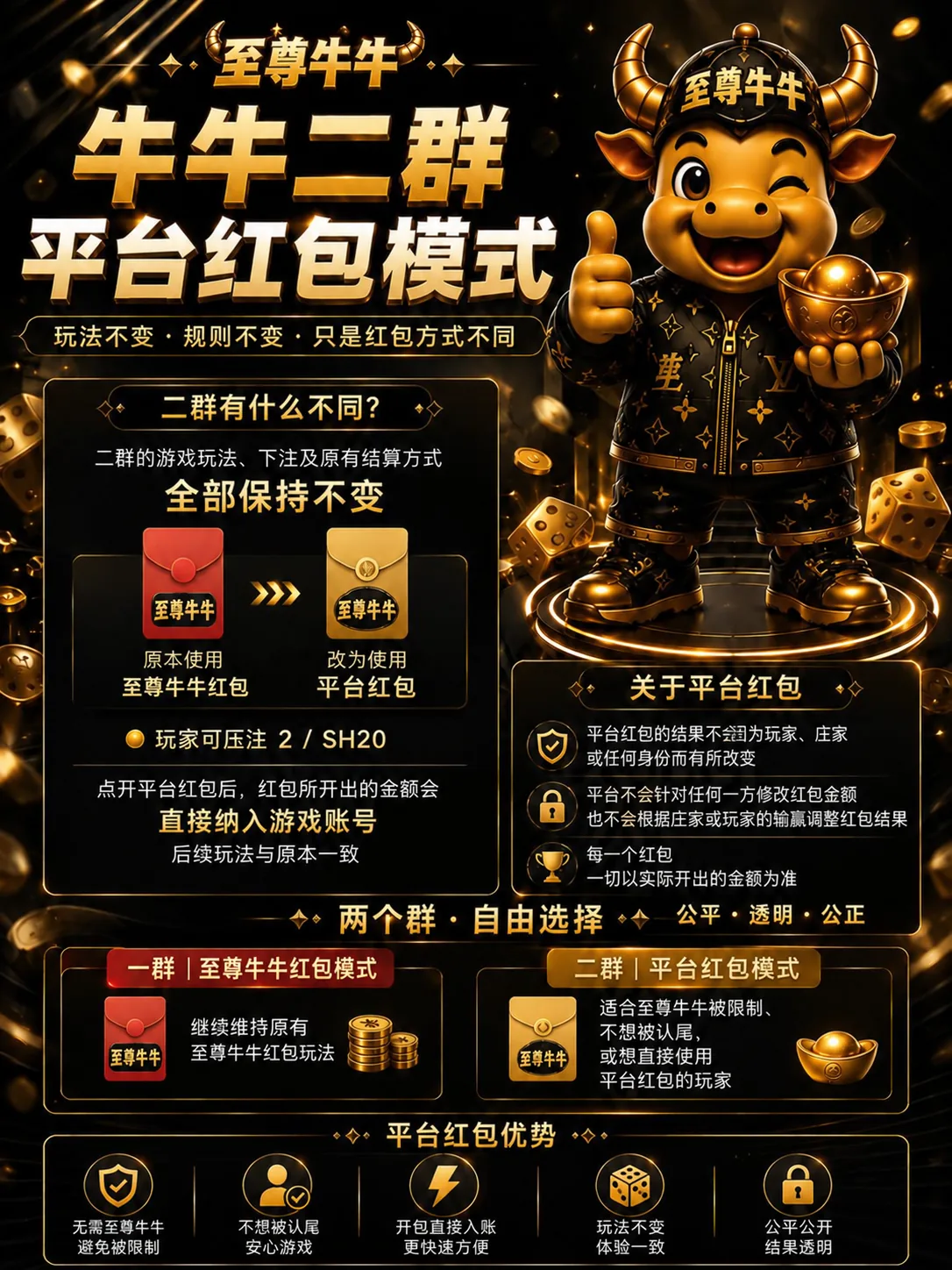 红包改由平台发出，玩法不变